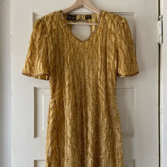 Glitzy Gold Party Dress - Picture 1 of 4